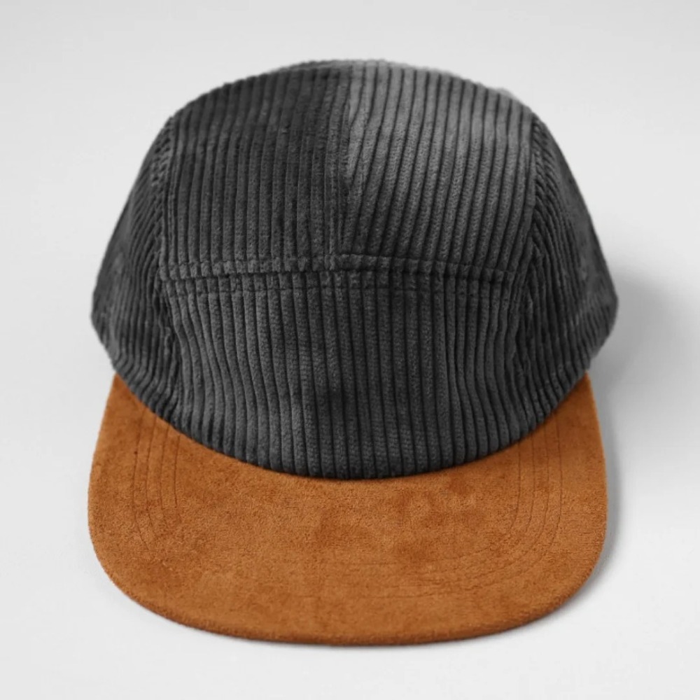 Versatile Retro Flat Brim Base - Corduroy Cap 5 Panel 评论和价格
